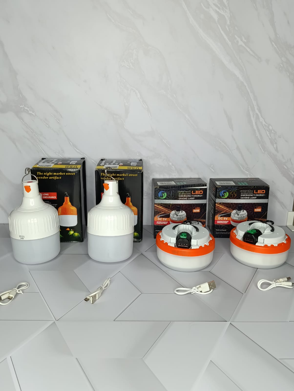 COMBO 4 BOMBILLOS RECARGABLES